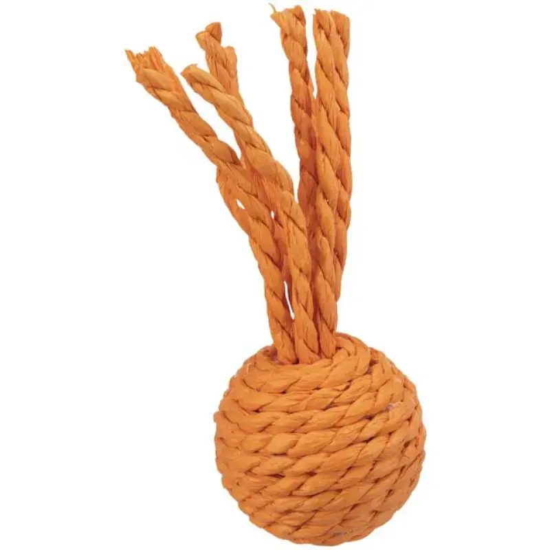 Rotaļlieta kaķiem : Trixie Rattle ball, paper rope, ø 4 × 11 cm, 1 gab