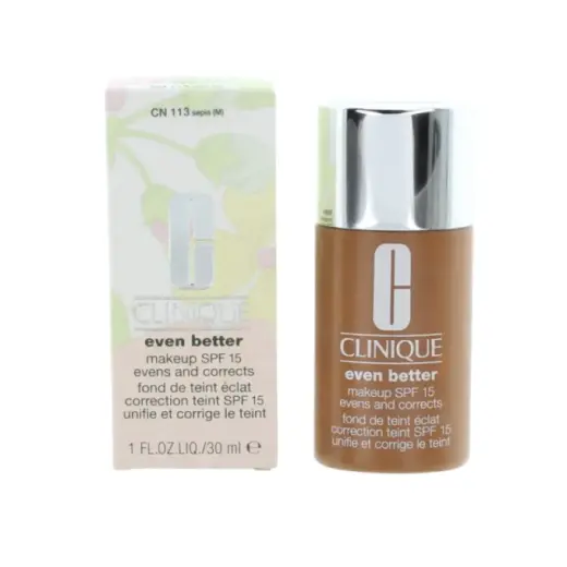 Clinique, Even Better, Paraben-Free, Hydrating, Liquid Foundation, CN 113, Sepia, SPF 15, 30 ml