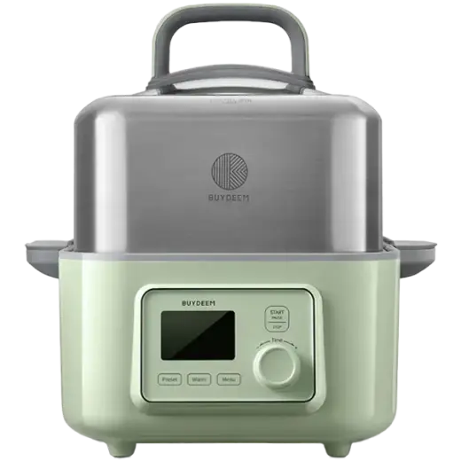 BUYDEEM Multi function Digital Food Steamer, model G564, color Cozy Greenish, EU