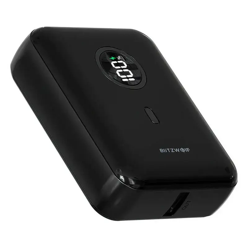 BlitzWolf BW-P21 external battery (powerbank) | 10000 mAh | 22.5W | USB-C, USB-A | LED display | black