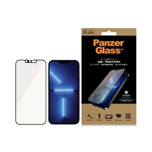 PanzerGlass E2E Anti-Bluelight iPhone 13/Pro Max 6,7" Case Friendly AntiBacterial MicroFracture czarny/black Pro2758