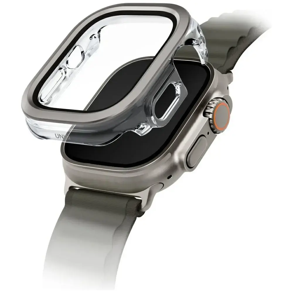 Uniq Voute case with tempered glass for Apple Watch Ultra 49 mm - silver
