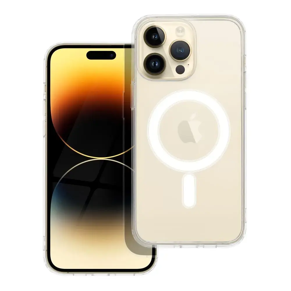 Clear Mag telefono dėklas su MagSafe palaikymu iPhone 14 Pro Max skaidrus