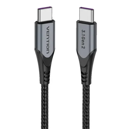 Vention TAHHF data transfer and charging cable | USB-C to USB-C | 100W | 1m | gray