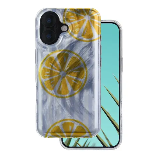 Ultra Trendy Summer telefono dėklas iPhone 16 geltonas