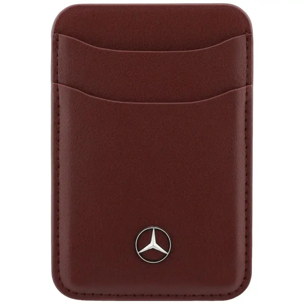 Magnetic Card Wallet Mercedes Leather red
