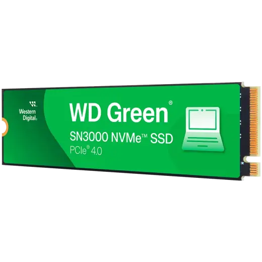 SSD POWERED BY SANDISK  Green SN3000 1TB M.2 2280 S3-M PCIe Gen4 x4 NVMe, Read/Write: 5000/4200 MBps, TBW: 150