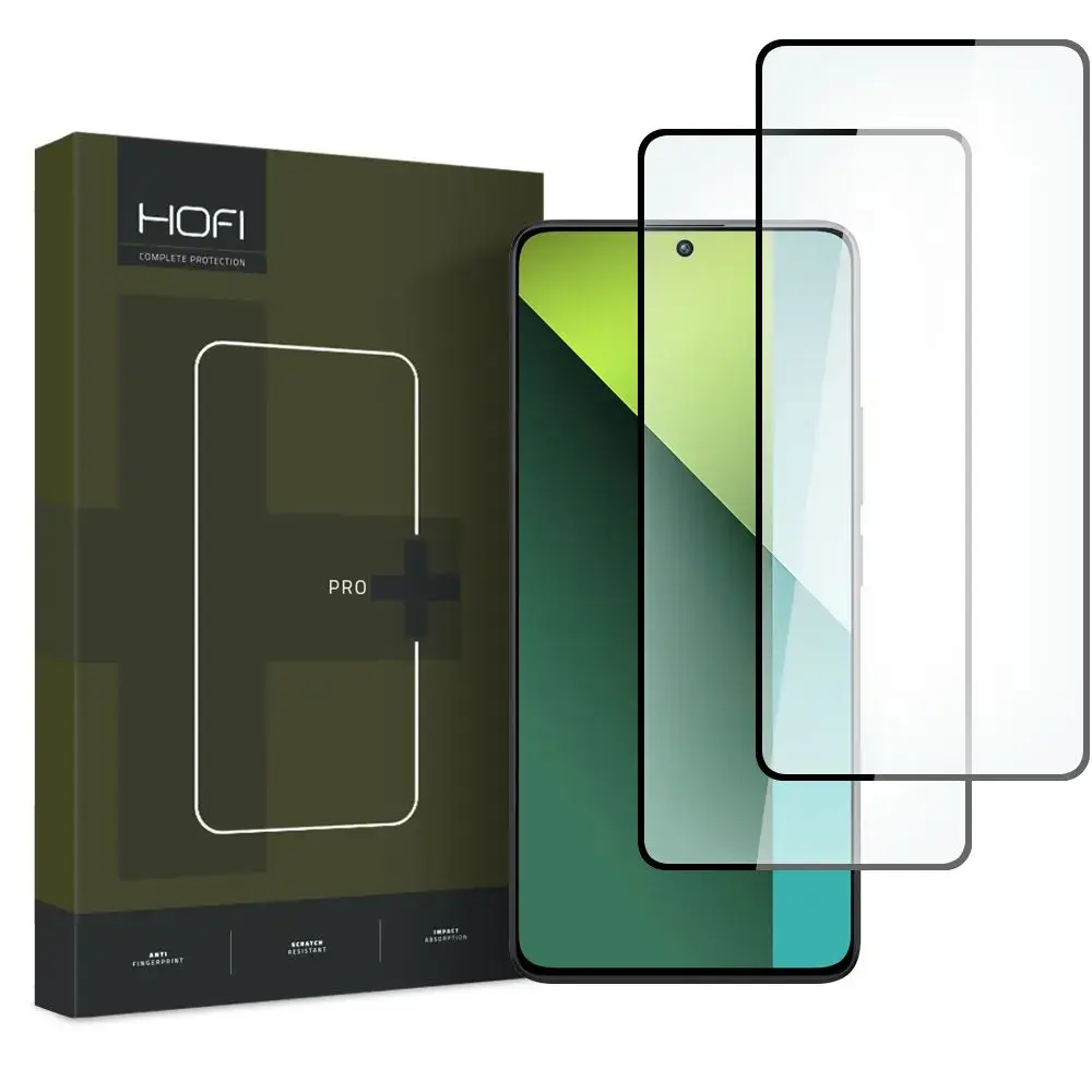 HOFI Glass Pro+ tempered glass for phone Xiaomi Redmi Note 13 5G | Xiaomi Redmi Note 13 Pro 4G | 5G black 2 pcs