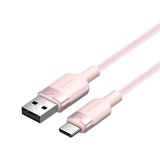 Vention CTNPH datu pārraides un uzlādes vads | USB-A uz USB-C | 15W | 2m | rozā
