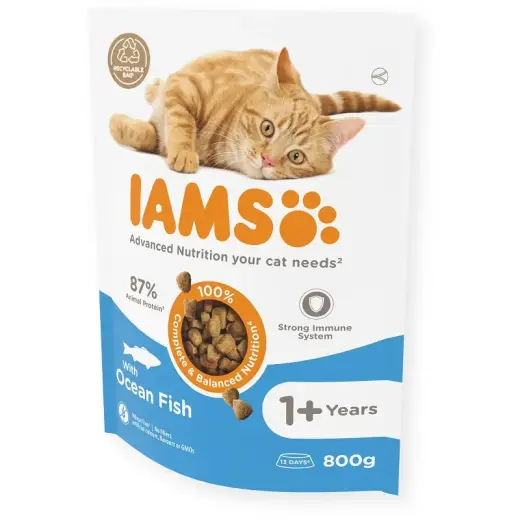 Dry food for cats - IAMS CAT ADULT OCEAN FISH, 800 gr