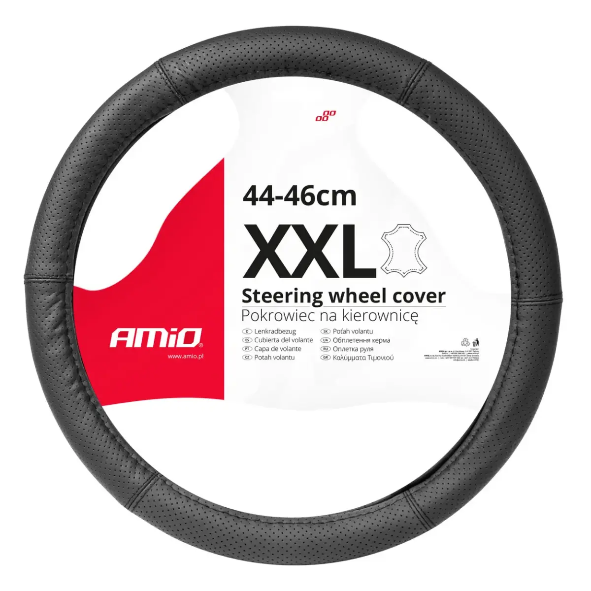 Steering wheel cover Leather Series SWC-50-XXL (44-46cm)