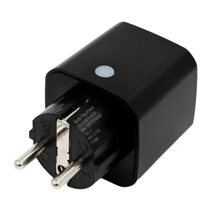 Shelly Plug M Gen3 Matter 13A smart socket, black