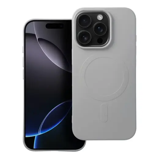 Silicone Mag Cover (big hole) maciņš ar MagSafe atbalstu telefonam iPhone 16 Pro pelēks