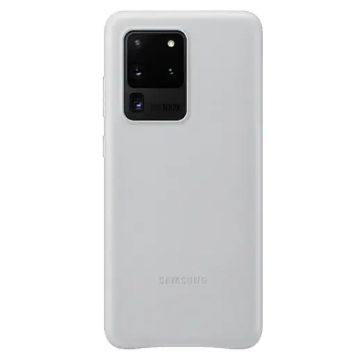 EF-VG988LSE Samsung Leather Cover for Galaxy S20 Ultra Silver