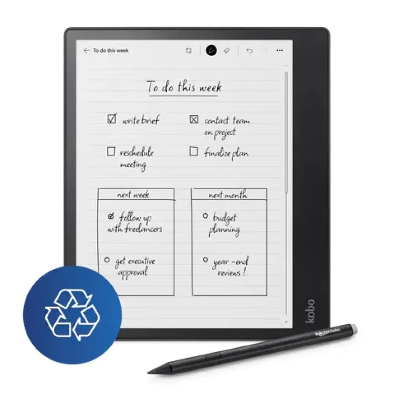 Kobo eBook-Reader eBookReader Elipsa 2E 32GB Bundle incl Stylus (N605-KU-BK-K-BU) (N605KUBKKBU)