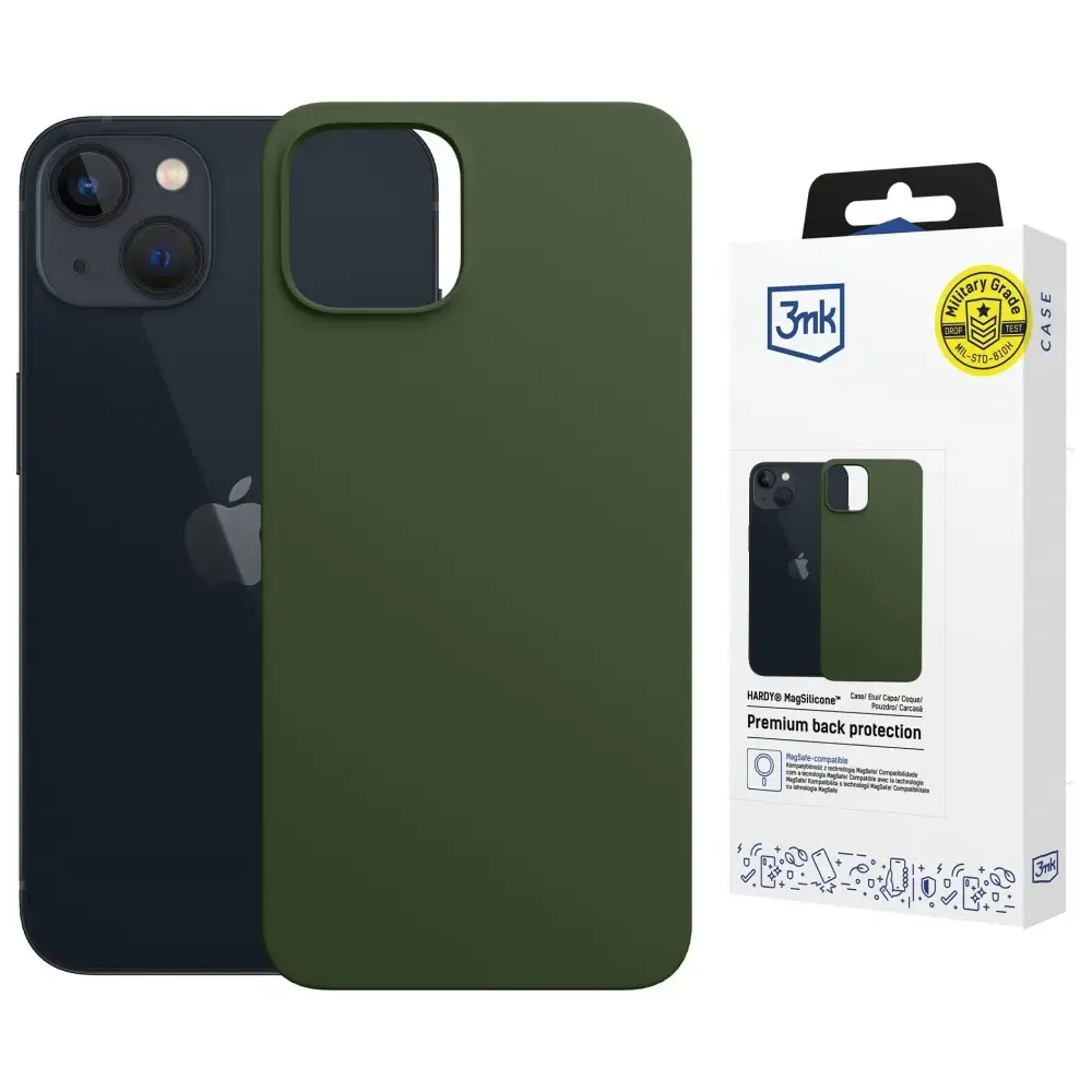 3MK Hardy MagSilicone Case for Apple iPhone 15 Dark Green