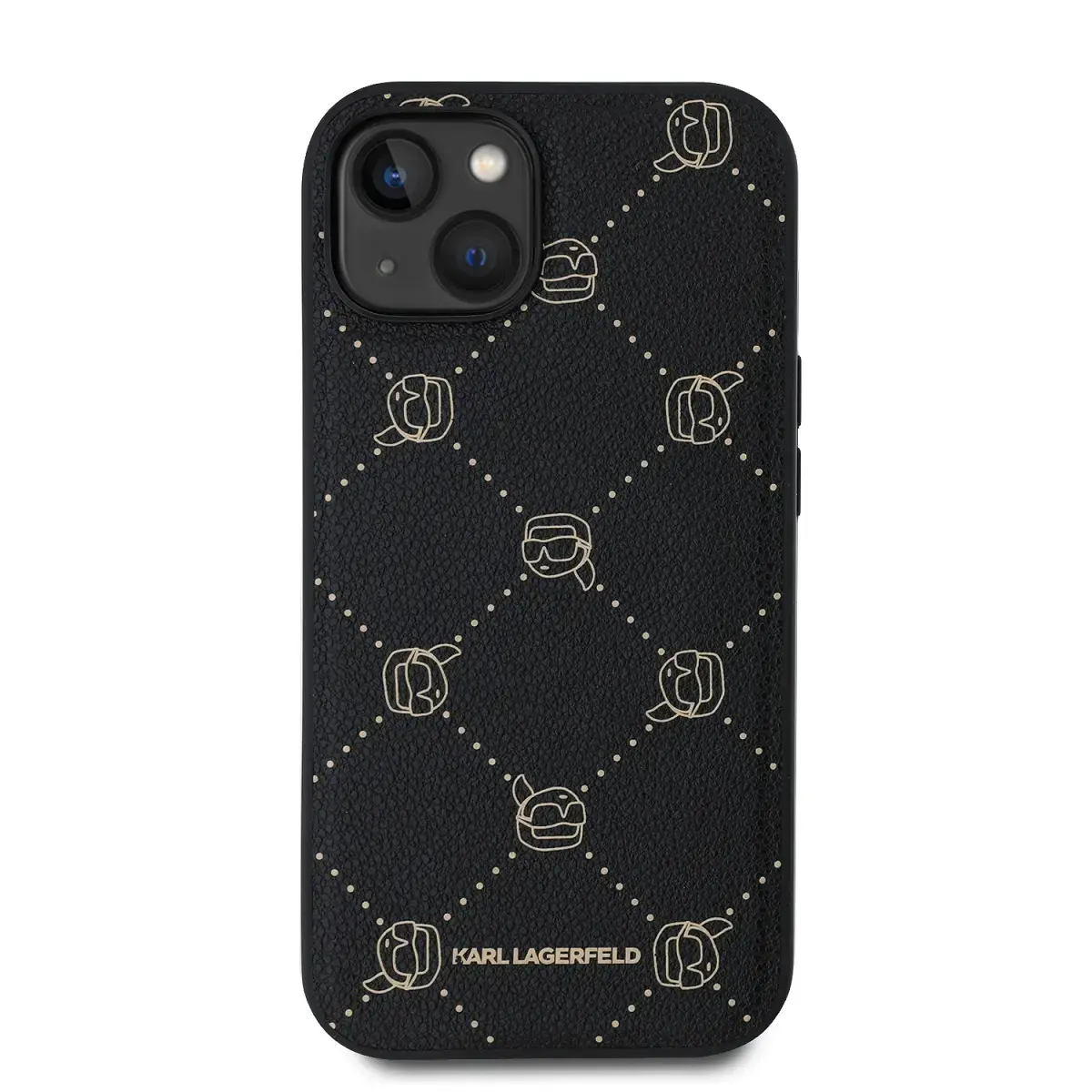Karl Lagerfeld PU Karl Heads Pattern MagSafe Case for iPhone 14 Black