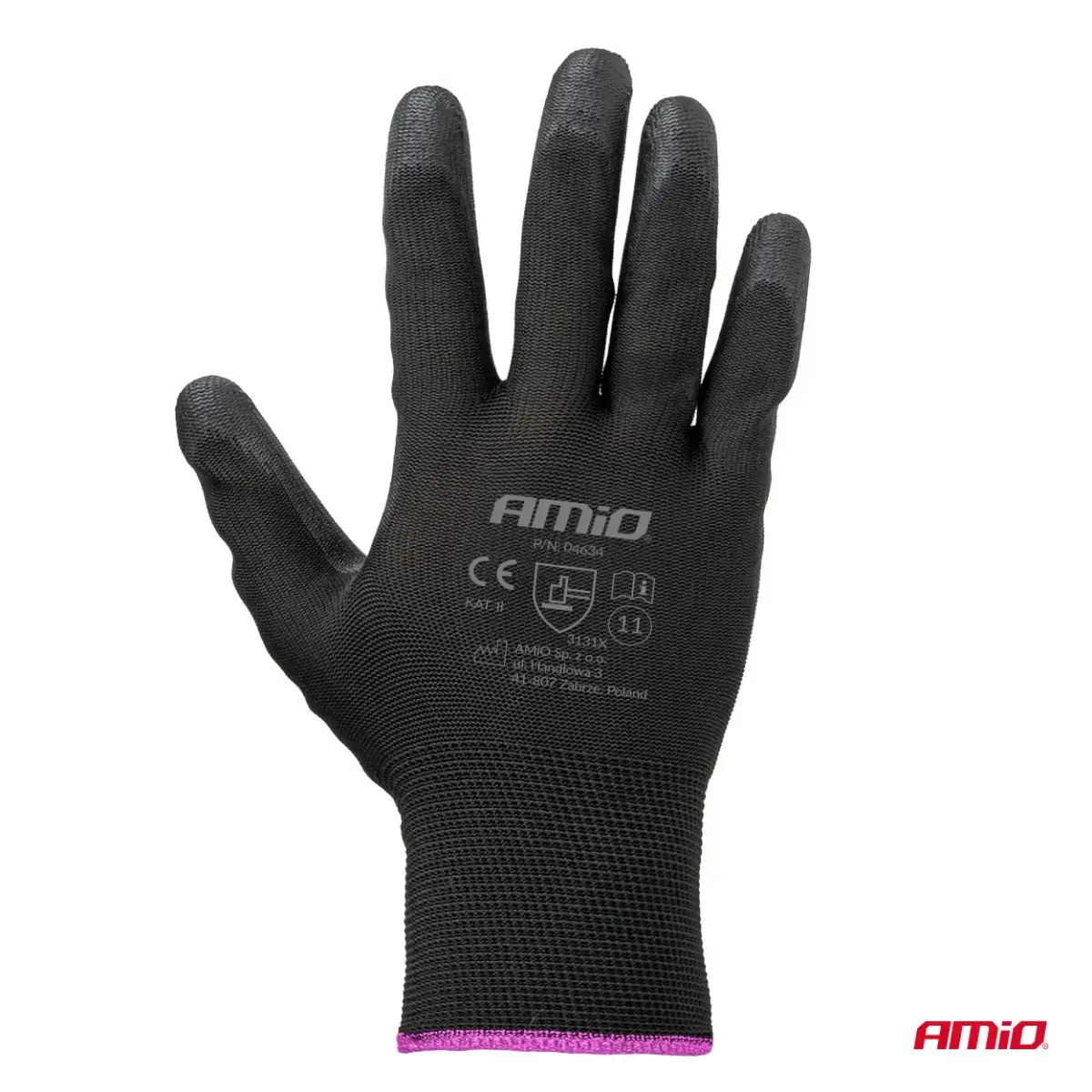 PU Safety gloves 4 pcs Size 11 (2 pairs), 3131X AMIO-04634