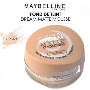 Maybelline Dream Matte Mousse Foundation 21 Nude 18 Ml