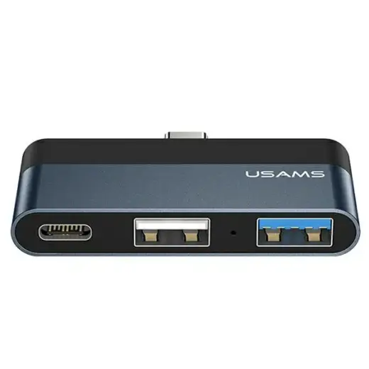USAMS Adapter HUB USB 2.0|USB 3.0|USB-C szary|grey SJ490HUB01 (US-SJ490)
