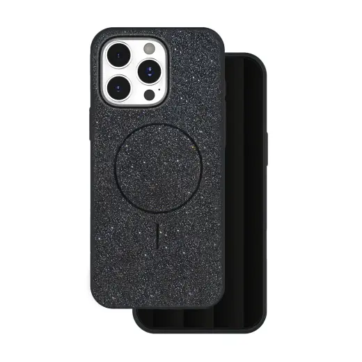 Glitter Thin Mag case for iPhone 16 Pro 6,3" black