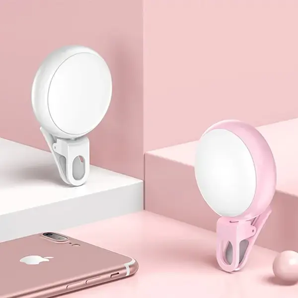 USAMS Lampka LED do Selfie biały/whiteZB55D02 (US-ZB055)