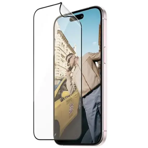 PanzerGlass Ultra-Wide-Fit aizsargstikls telefonam iPhone 15 6.1" ar Easy Aligner iekļauts (privātuma efekts)