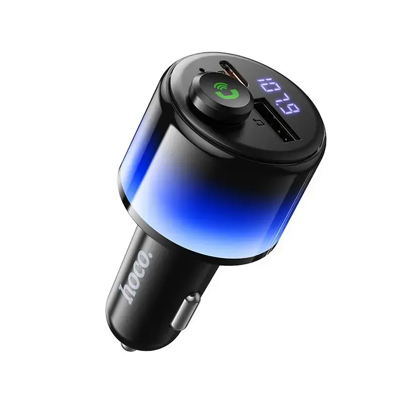 Car ransmiter bluetooth Hoco 2 x USB A + USB C QC3.0 PD 42W E166 black