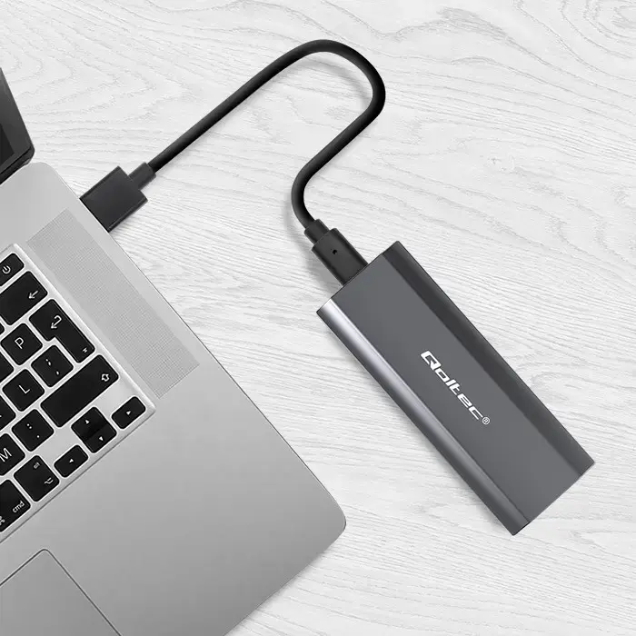 Qoltec Enclosure NV2271 for drive M.2 SSD | SATA | NVMe | USB-C | 2TB