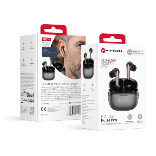 Forcell F-Audio Pulse Pro ANC + ENC Wireless In-Ear TWS Earbuds black