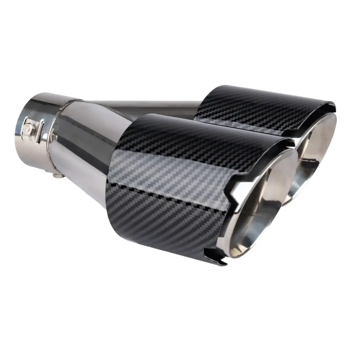 Exhaust silencer tip stainless steel carbon AMIO-04070