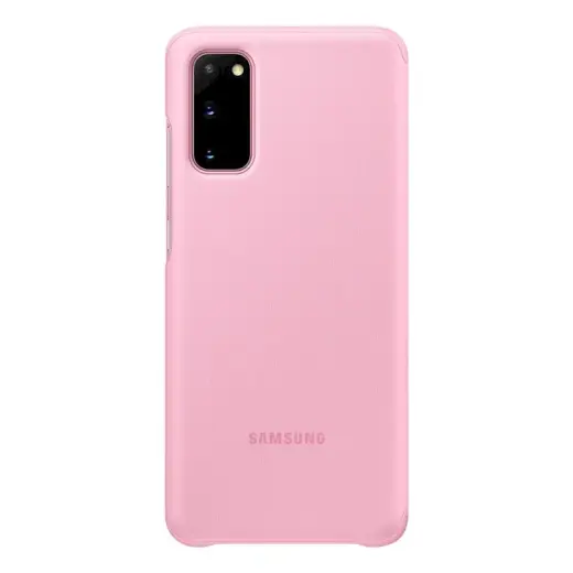 EF-ZG980CPE Samsung Clear S-View Case for Galaxy S20 Pink
