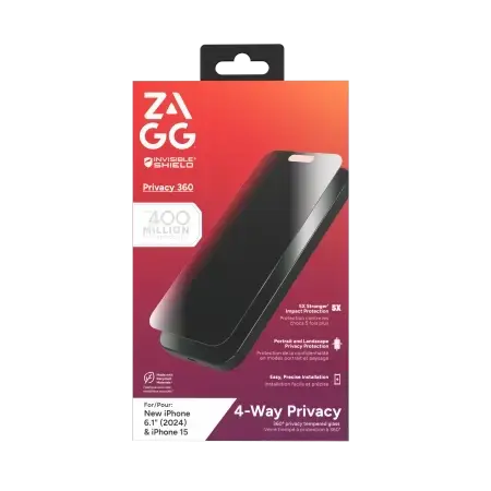 ZAGG InvisibleShield Glass Elite Privacy 360 telefonidele iPhone 15 | 16