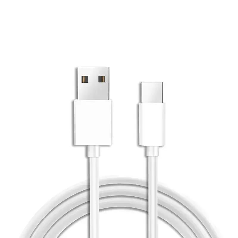 Cable - USB to Type C - long Type C plug 8mm WHITE