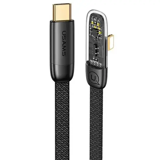 USAMS Iceflake Series SJ583USB01 провод для передачи данных и зарядки | USB-C на Lightning | 20W | 1.2m | черный
