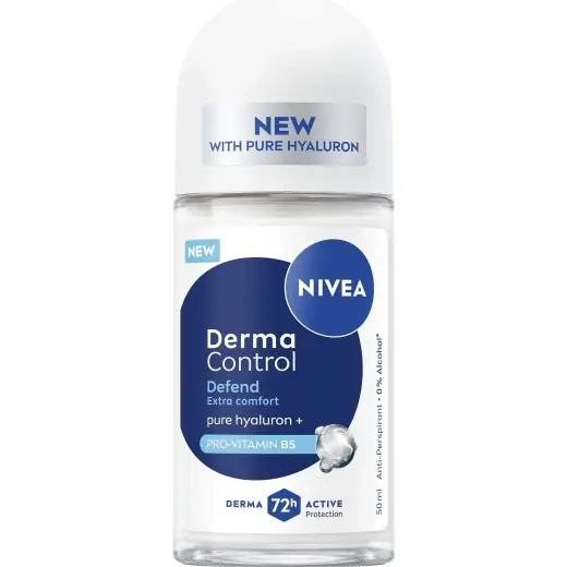 NIVEA, Deodorante, Derma Control Defend Antitranspirant Zum Aufrollen (Antitranspirant) 50 Ml (Roll-on, 50ml)