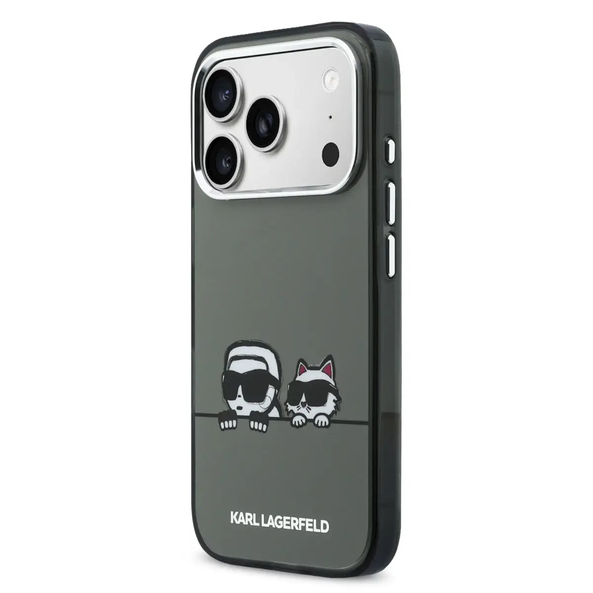 Karl Lagerfeld IML K&CH Heads Logo maciņš ar MagSafe atbalstu telefonam iPhone 17 Pro melns