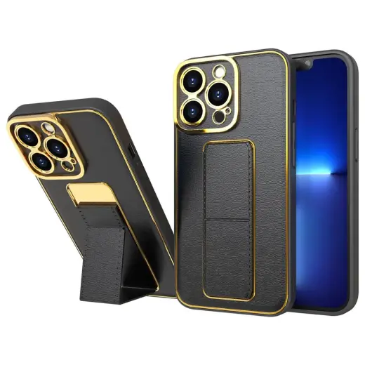 New Kickstand telefono dėklas su stovu iPhone 12 juodas