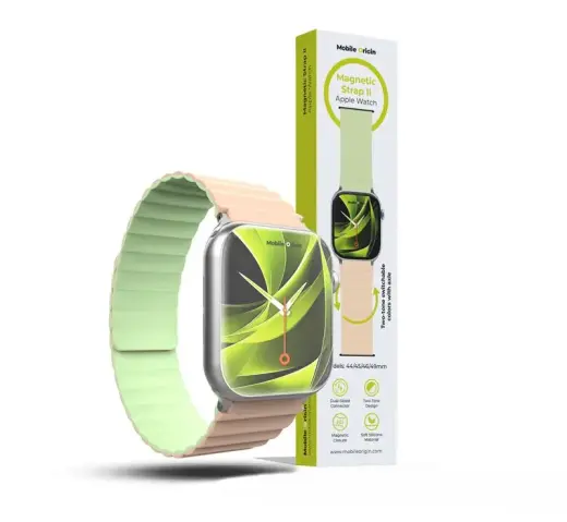 Mobile Origin Magnetic Watch Strap II, pink/light green - Apple Watch 49mm/46mm/45mm/44mm