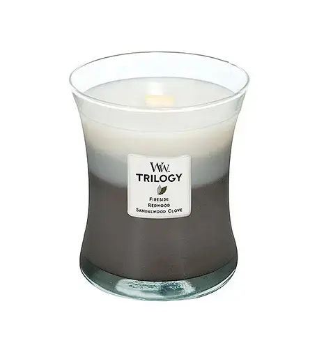 WoodWick Warm Woods scented candle with wooden wick 275 g
