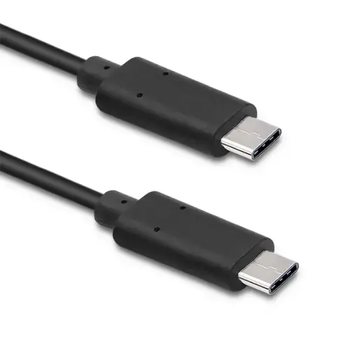 Qoltec datu pārraides un uzlādes vads | USB-C uz USB-C | 1m