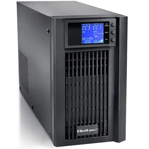 Qoltec Pure Sine Wave UPS Emergency Power Supply | 2kVA | 1600W | AVR | LCD 