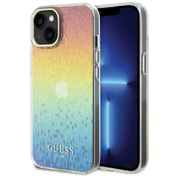Guess GUHCP15SHDECMI iPhone 15 | 14 | 13  6.1" wielokolorowy hardcase IML Faceted Mirror Disco Iridescent