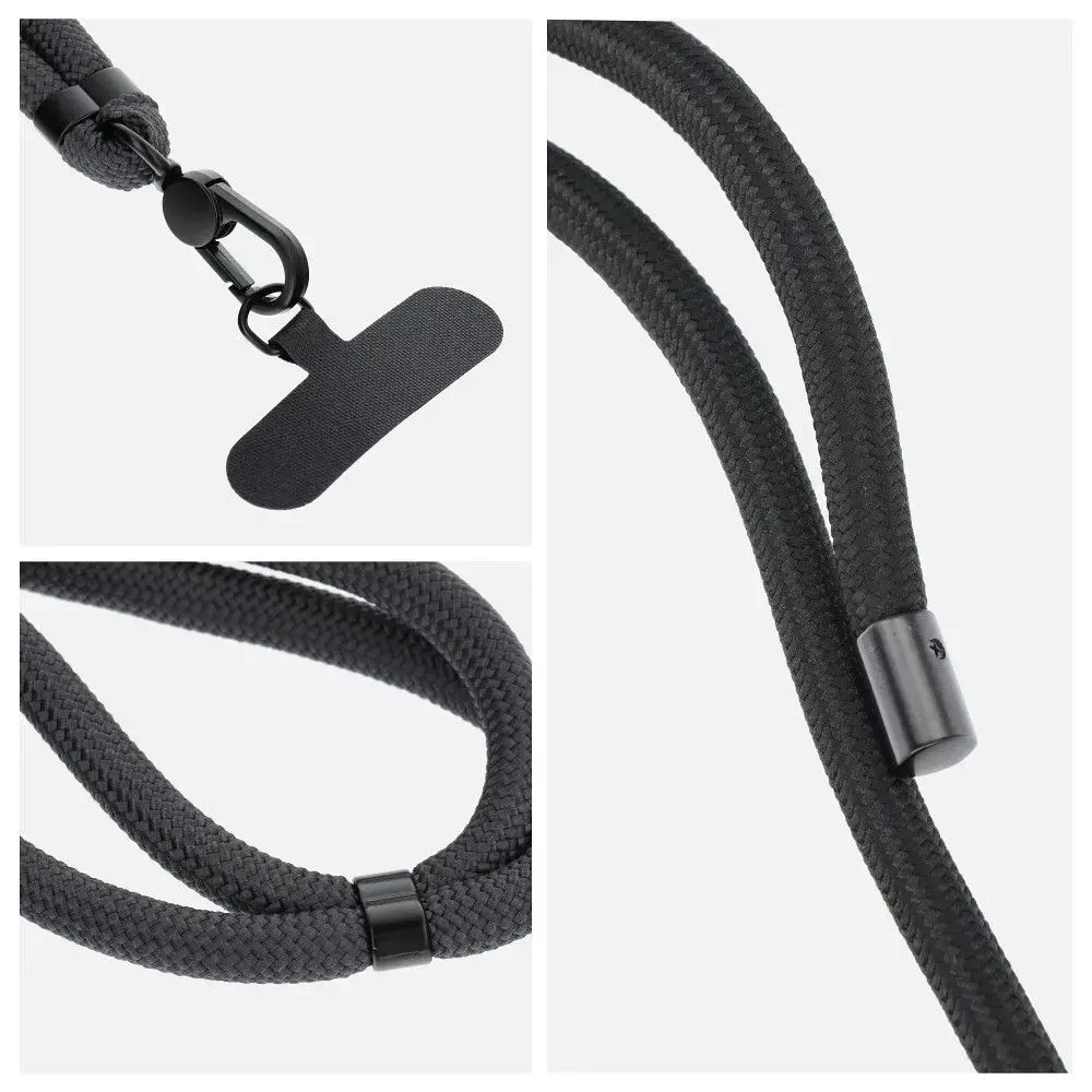 SWING (8mm) Phone lanyard, Phone pendant with adjustable length / cord length 165cm (max 82.5cm in the loop) / on the shoulder or neck - grey