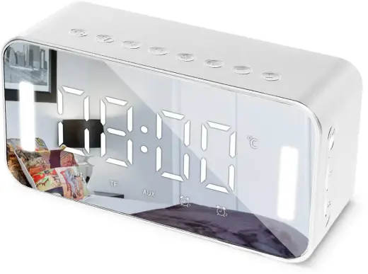 Fusion D88 Led портативное радио | будильник | с динамиком | белое