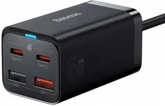 Baseus GaN3 Pro travel charger | 65W | GaN | USB-C, USB-A | black