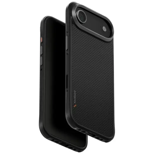 UNIQ Keva telefona dėklas su stovu ir MagSafe funkcija, skirtas iPhone 17 Air, juodas