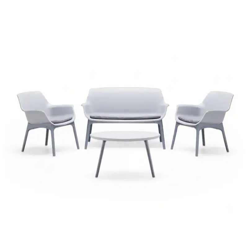 Dārza mēbeļu komplekts Luxor Lounge Set balts/pelēks
