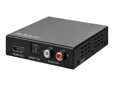 StarTech.com HDMI Audio Extractor - 4K 60Hz - HDMI Audio De-embedder - HDR - Toslink Optical Audio - Dual RCA Audio - HDMI Audio (HD202A) - HDMI audio signal extractor