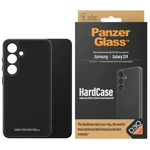 PanzerGlass HardCase Sam S24 S921 D3O 3xMilitary grade czarny|black 1216